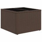 vidaXL 13-teiliges Gartensofa-Set mit Kissen, braun, Polyrattan