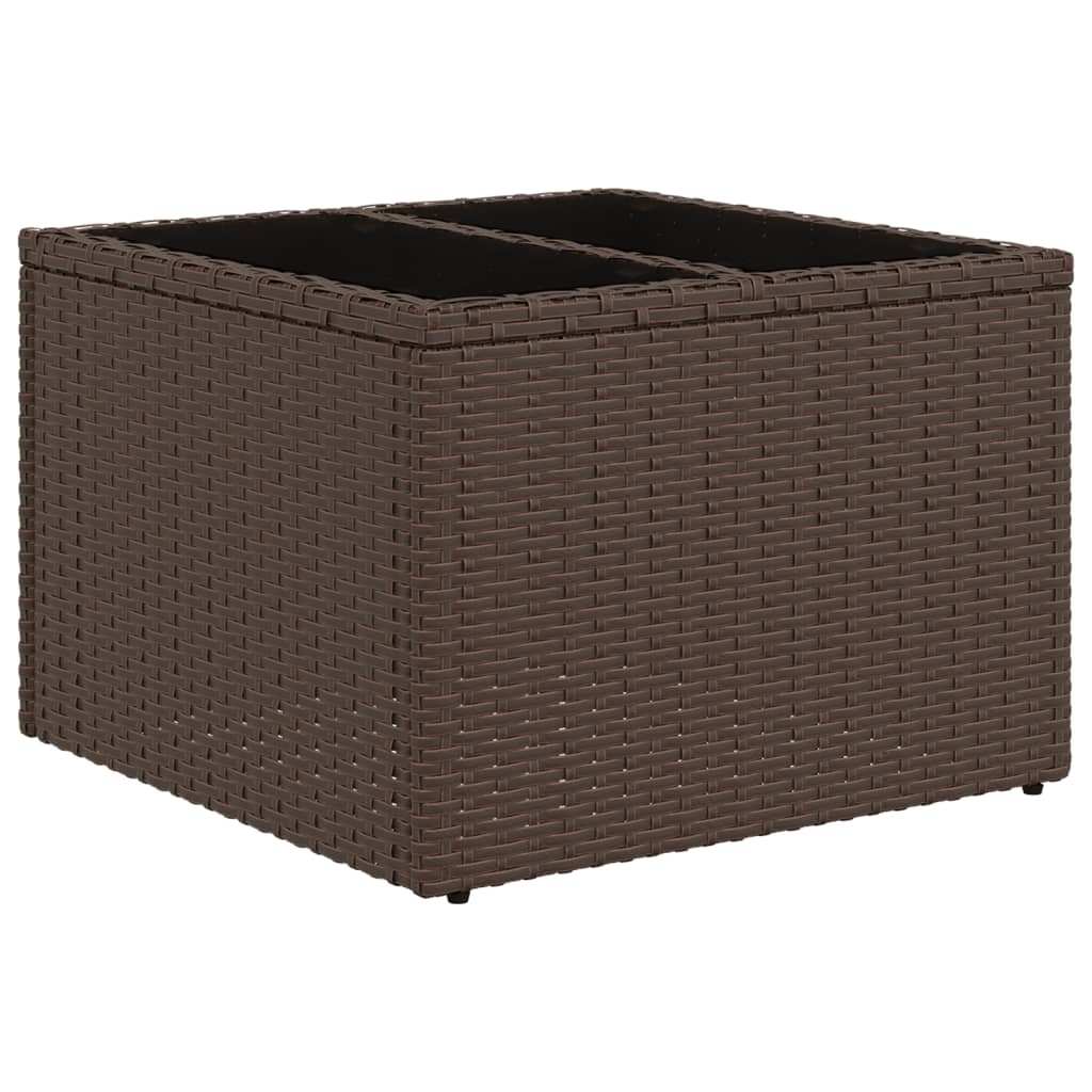 vidaXL 14-teiliges Gartensofa-Set mit Kissen, braun, Polyrattan