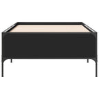 vidaXL Bettgestell Schwarz 100x200 cm Holzwerkstoff und Metall