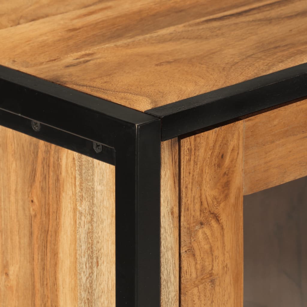 vidaXL Badschrank 40x27x190 cm Eisen und Massivholz Akazie