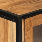 vidaXL Badschrank 40x27x190 cm Eisen und Massivholz Akazie