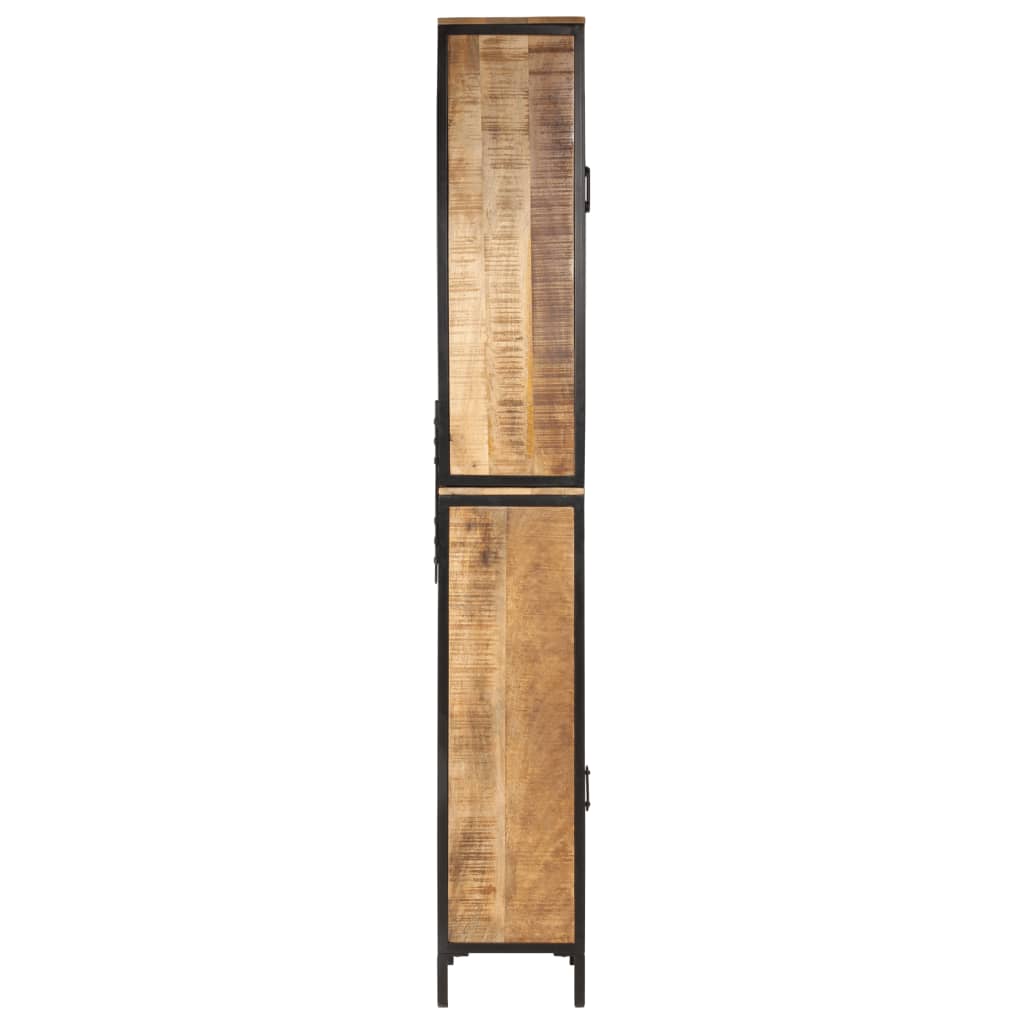 vidaXL Badschrank 40x27x180 cm Eisen und Massivholz Mango