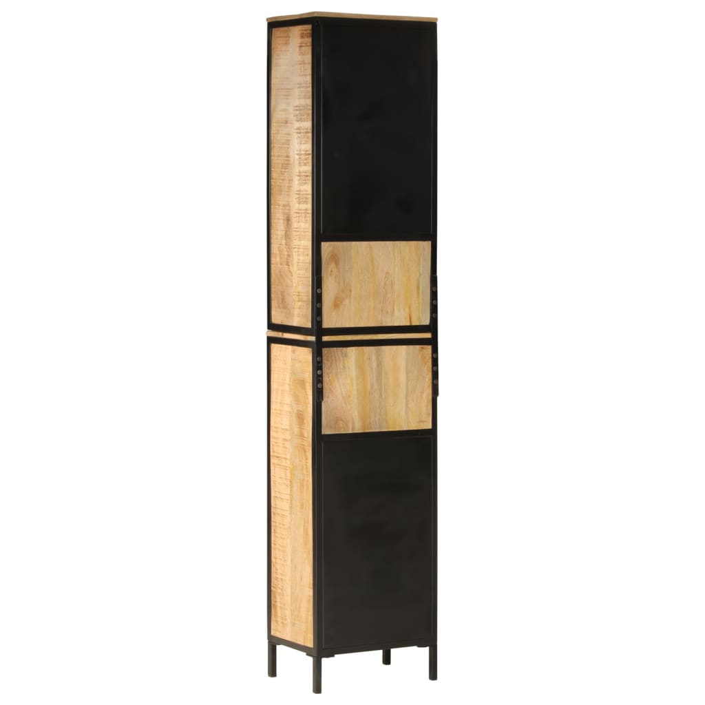 vidaXL Badschrank 40x27x180 cm Eisen und Massivholz Mango