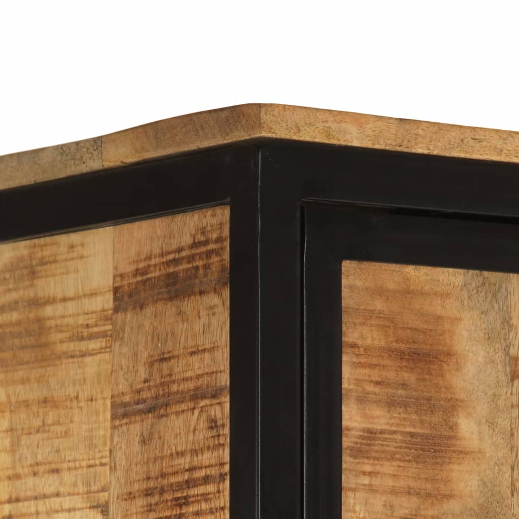 vidaXL Badschrank 40x27x180 cm Eisen und Massivholz Mango