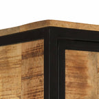vidaXL Badschrank 40x27x180 cm Eisen und Massivholz Mango