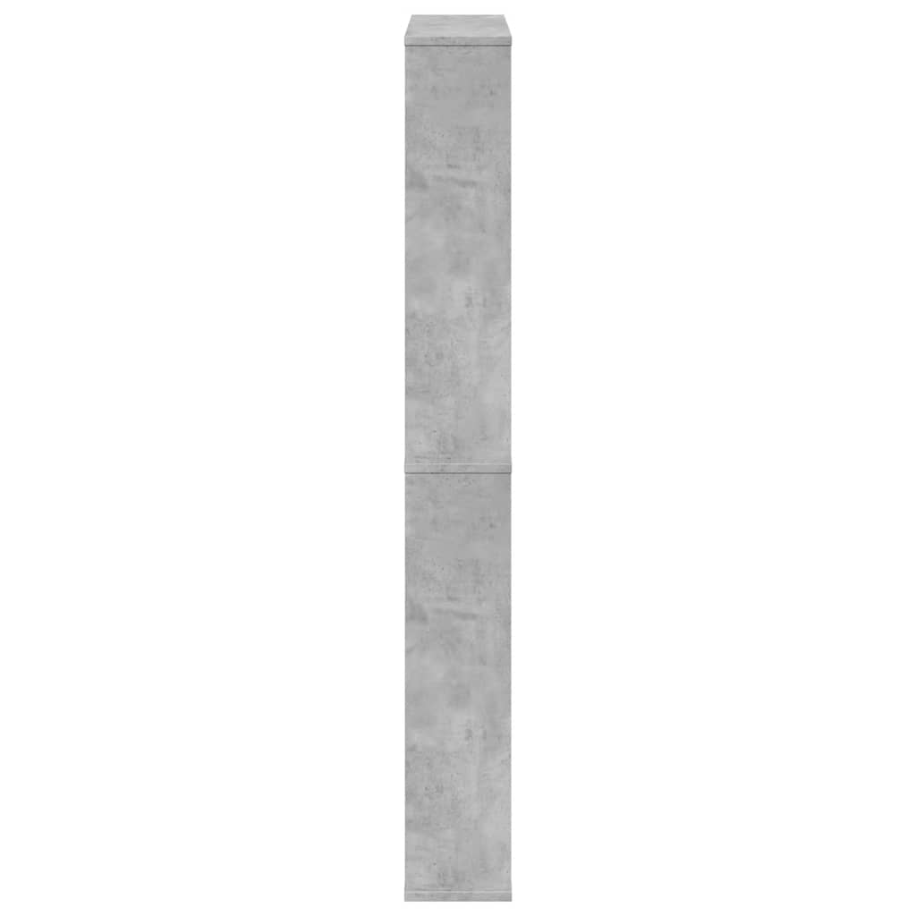 vidaXL Schuhschrank mit Spiegel 4 Fächer Betongrau 63x17x134 cm