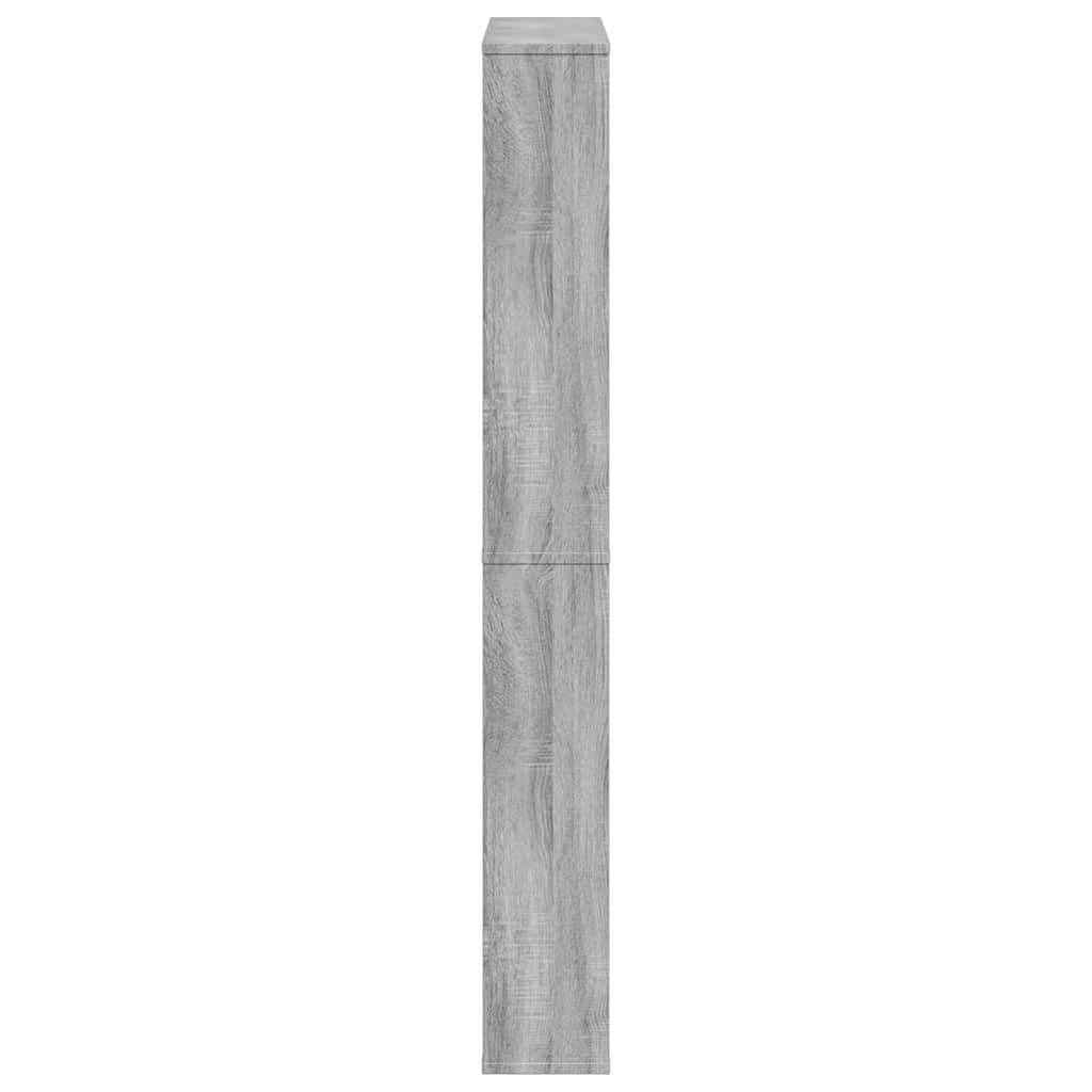 vidaXL Schuhschrank mit Spiegel 4 Fächer Grau Sonoma 63x17x134 cm