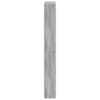 vidaXL Schuhschrank mit Spiegel 4 Fächer Grau Sonoma 63x17x134 cm