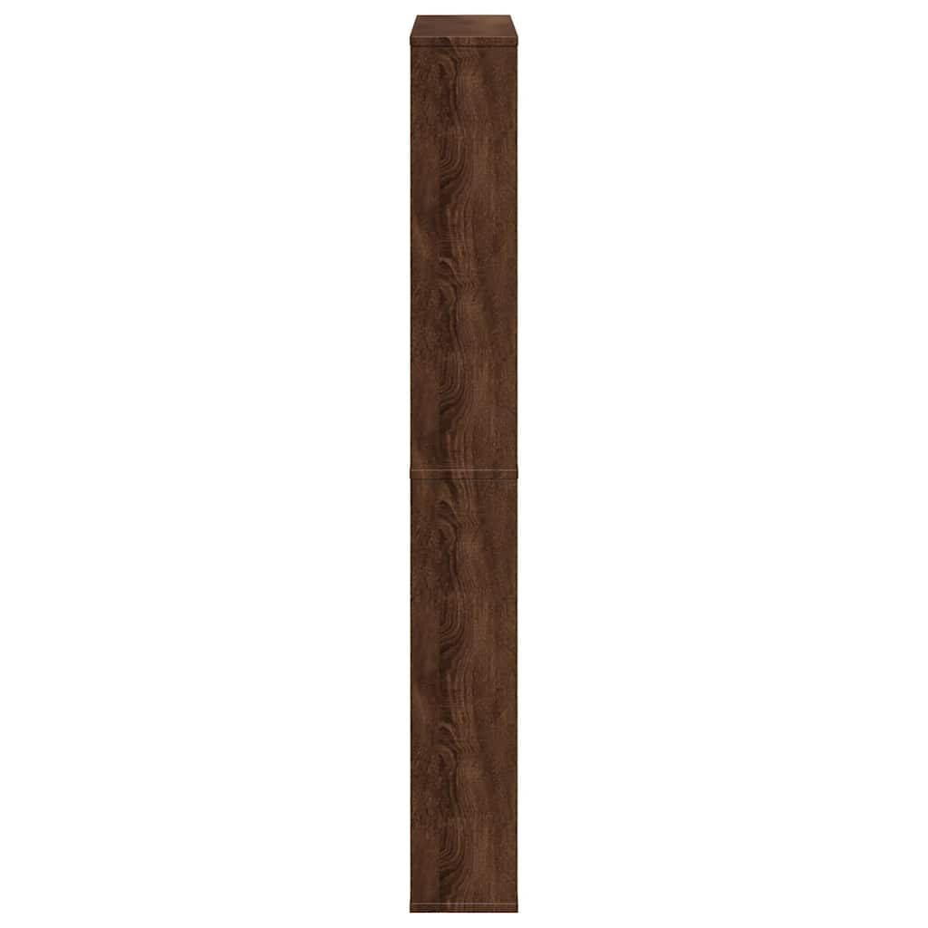 vidaXL Schuhschrank mit Spiegel 4 Fächer Braun Eiche-Optik 63x17x134cm