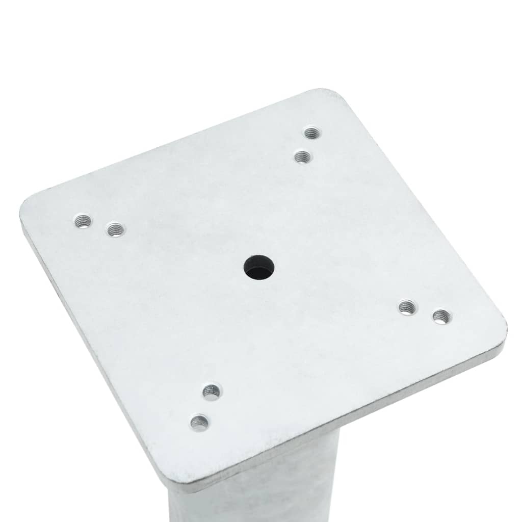 vidaXL Bodenhülse für Sonnenschirm Silbern 16x16x39,5 cm Stahl