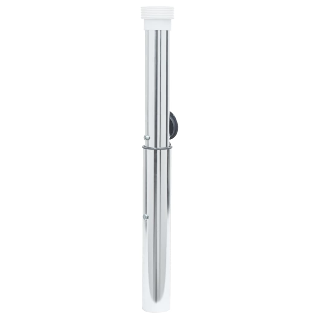 vidaXL Bodenhülse für Sonnenschirm mit 40-50 mm Mast Silbern Aluminum