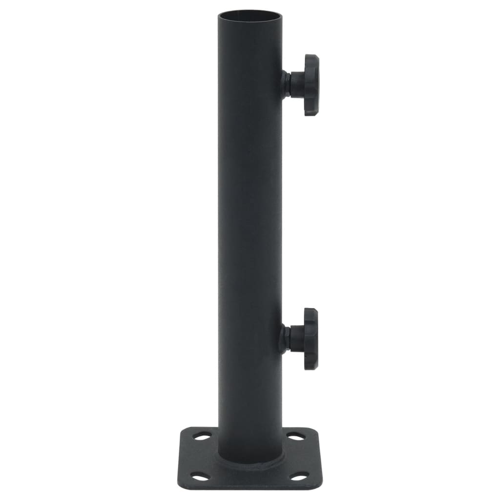 vidaXL Sonnenschirmständer für Ø32/34/38 mm Mast Mattschwarz Stahl