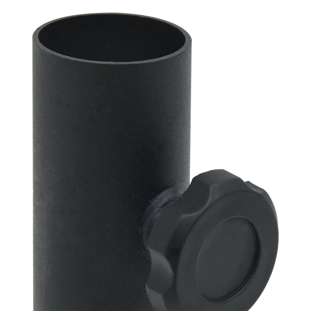 vidaXL Sonnenschirmständer für Ø32/34/38 mm Mast Mattschwarz Stahl