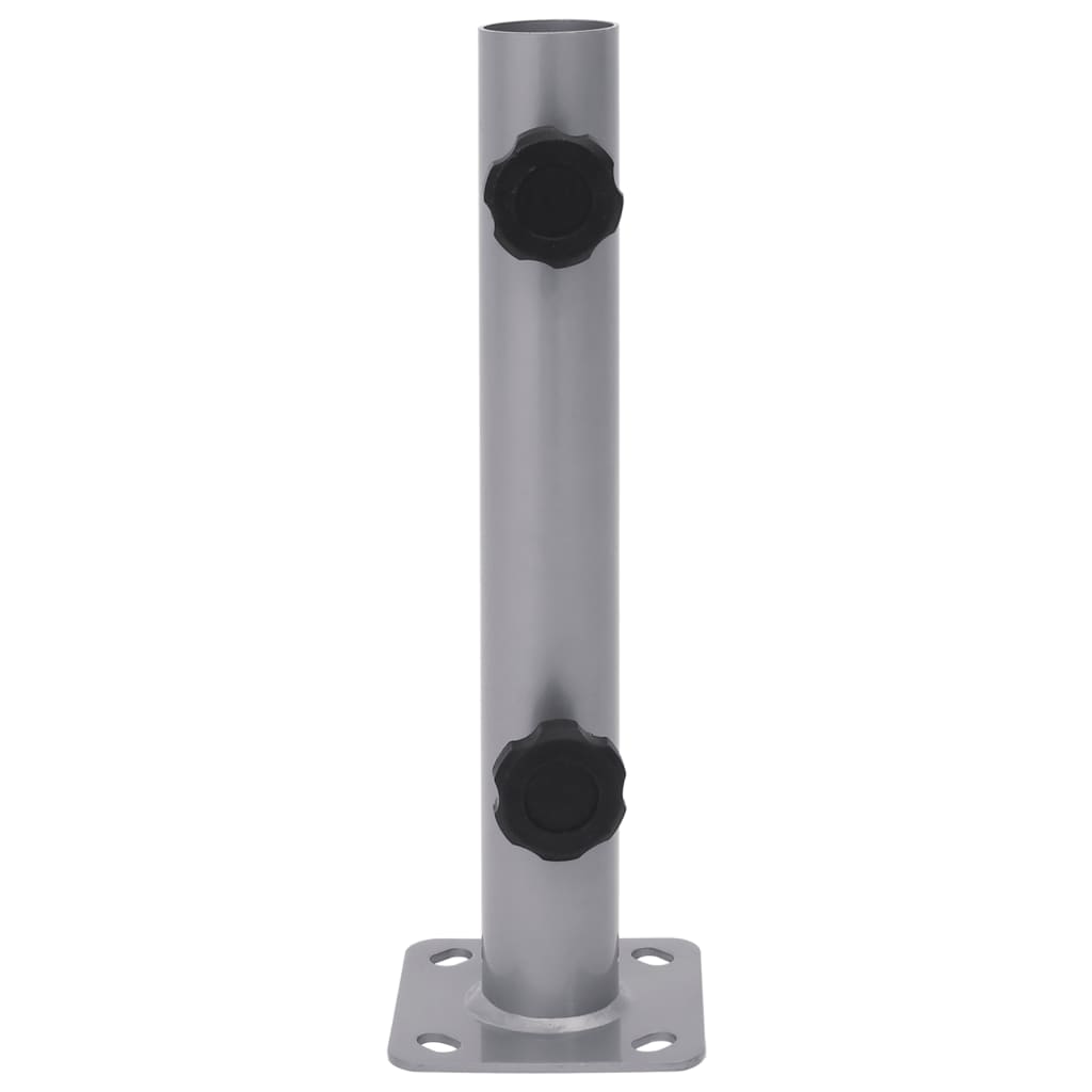 vidaXL Sonnenschirmständer für Ø32/34/38 mm Mast Silbern Stahl