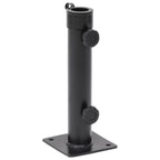 vidaXL Sonnenschirmständer für Ø38/48 mm Mast Mattschwarz Stahl