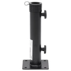 vidaXL Sonnenschirmständer für Ø38/48 mm Mast Mattschwarz Stahl