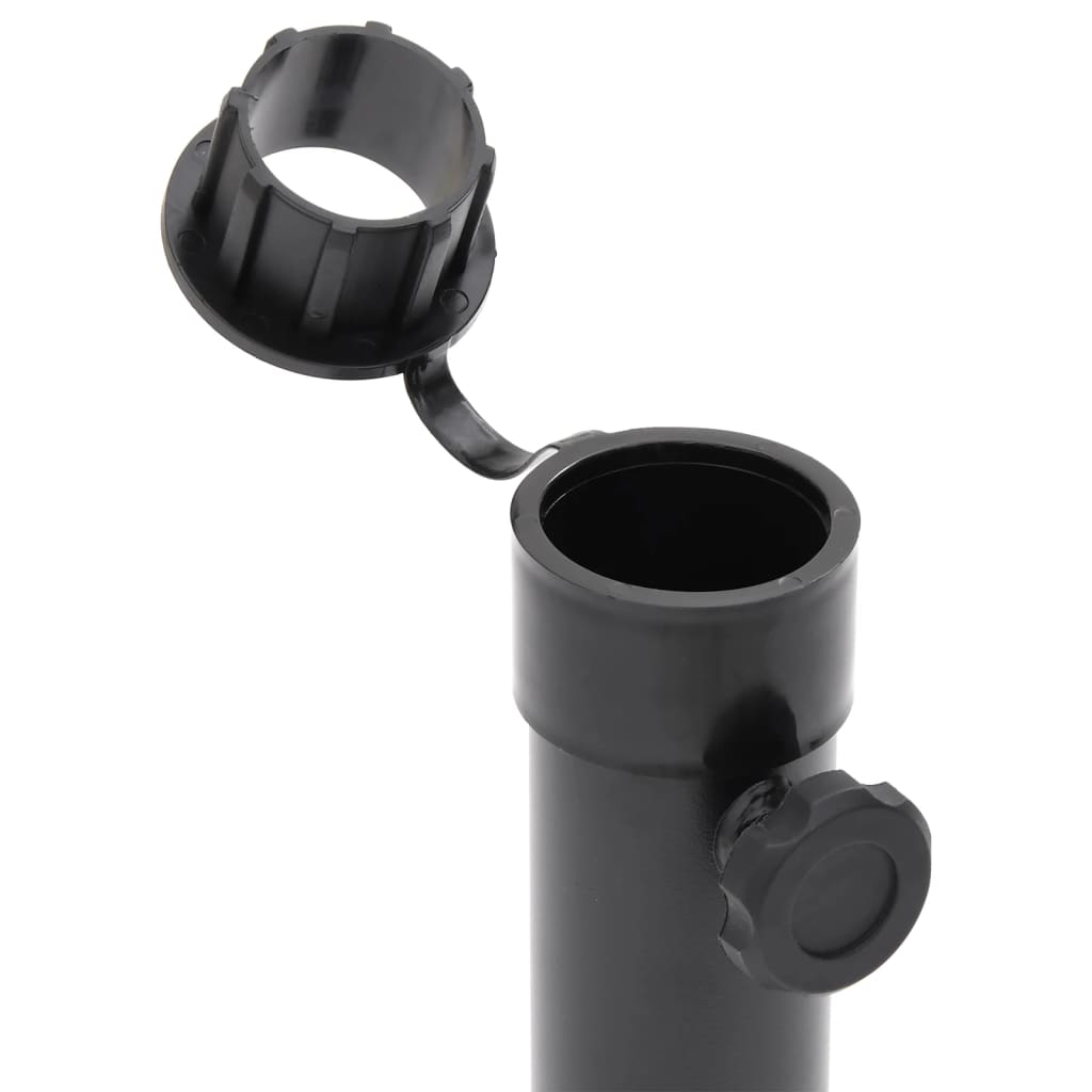 vidaXL Sonnenschirmständer für Ø38/48 mm Mast Mattschwarz Stahl