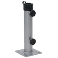 vidaXL Sonnenschirmständer für Ø38/48 mm Mast Silbern Stahl
