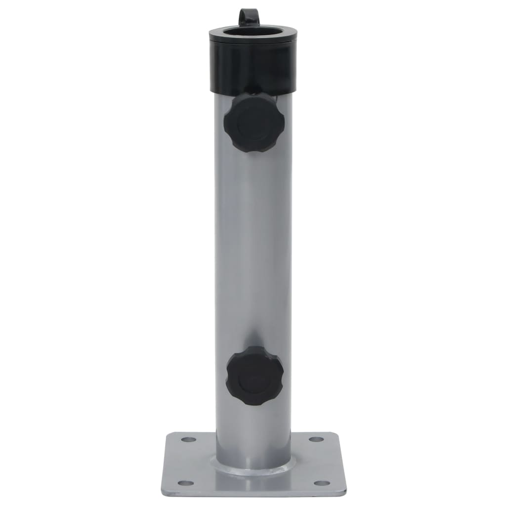 vidaXL Sonnenschirmständer für Ø38/48 mm Mast Silbern Stahl