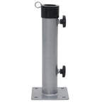 vidaXL Sonnenschirmständer für Ø38/48 mm Mast Silbern Stahl
