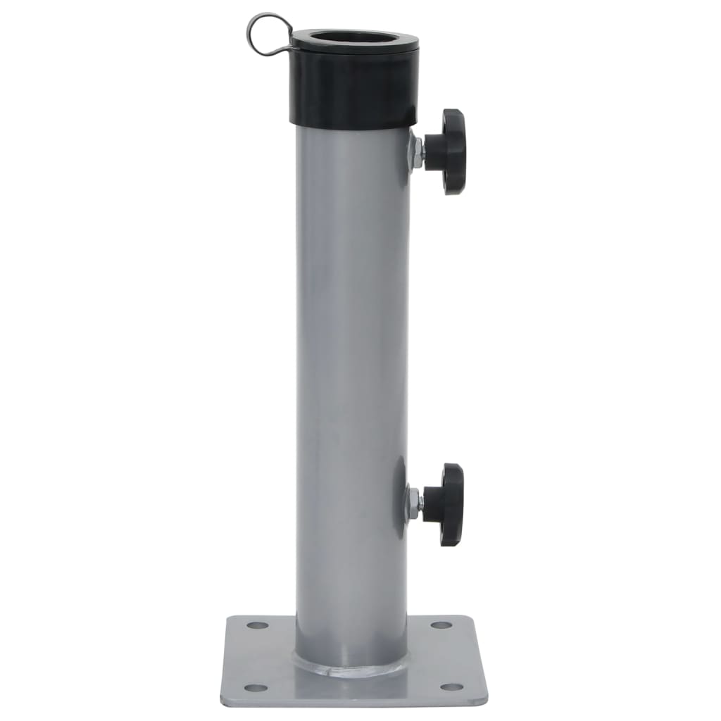 vidaXL Sonnenschirmständer für Ø38/48 mm Mast Silbern Stahl