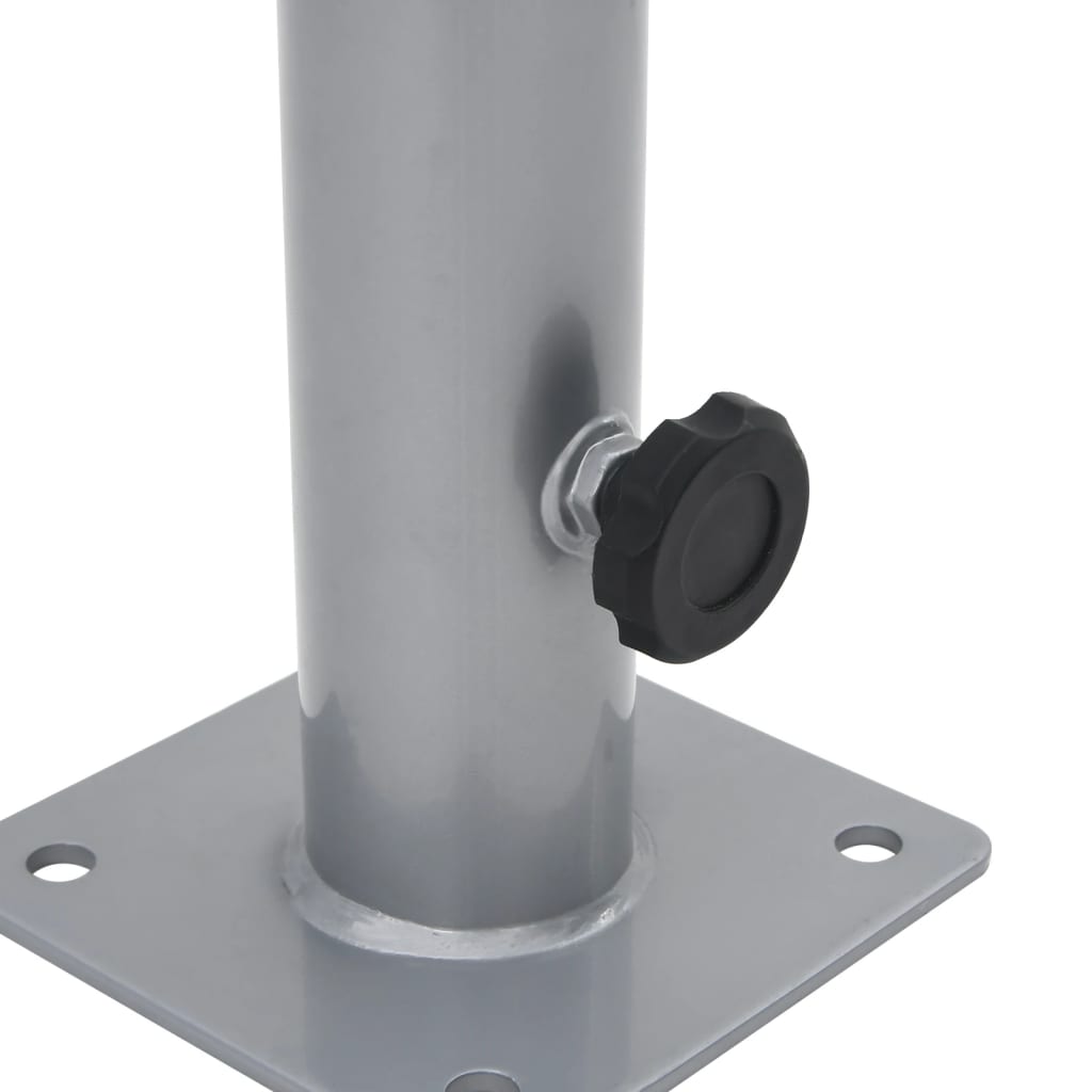vidaXL Sonnenschirmständer für Ø38/48 mm Mast Silbern Stahl