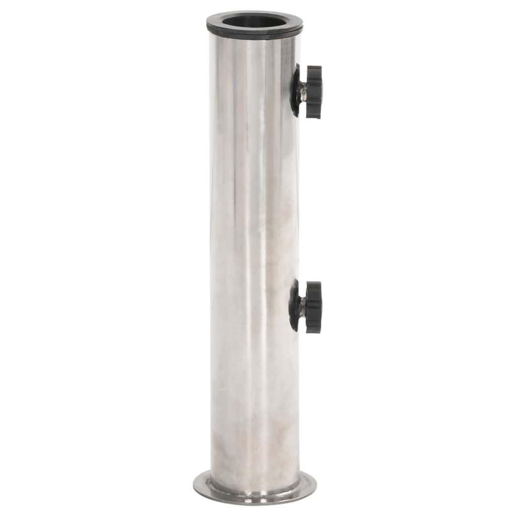 vidaXL Sonnenschirmständer für Ø38/48 mm Mast Silbern Edelstahl