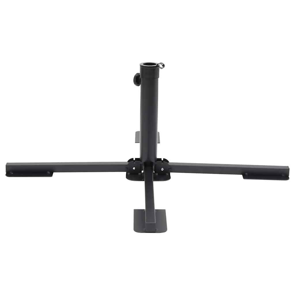 vidaXL Klappständer für Sonnenschirm Ø38/48 mm Mast Schwarz Stahl