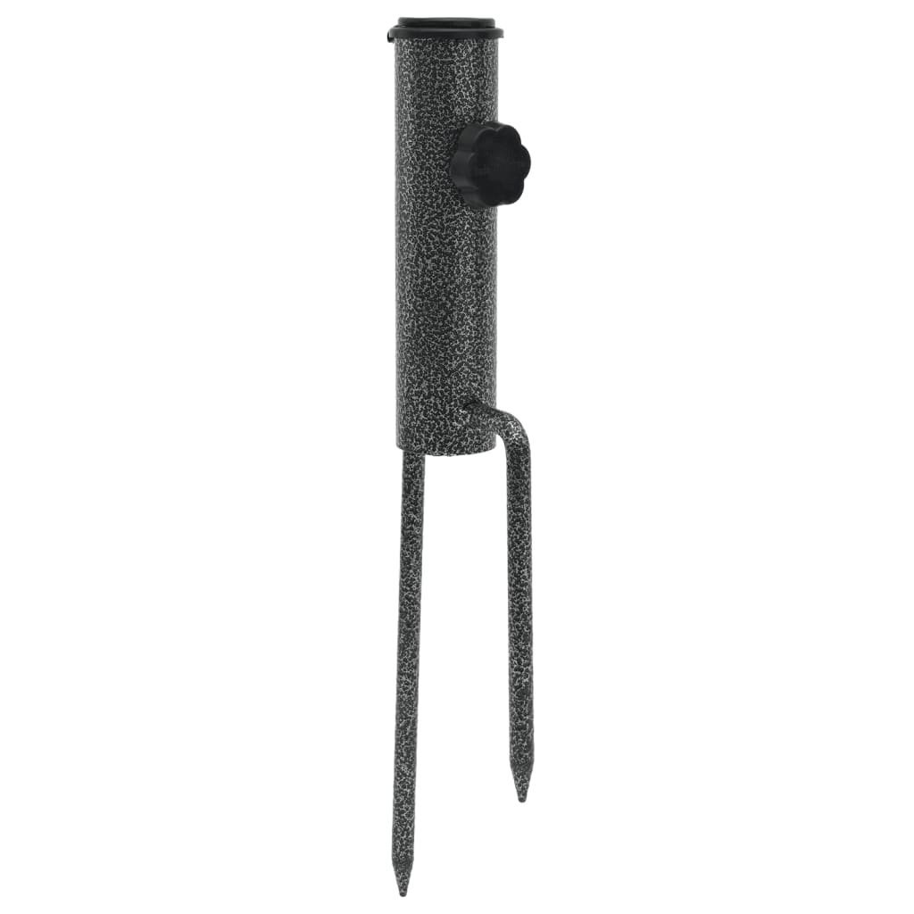 vidaXL Schirmständer mit Erdspießen 2 Stk. 9x35 cm Verzinkter Stahl