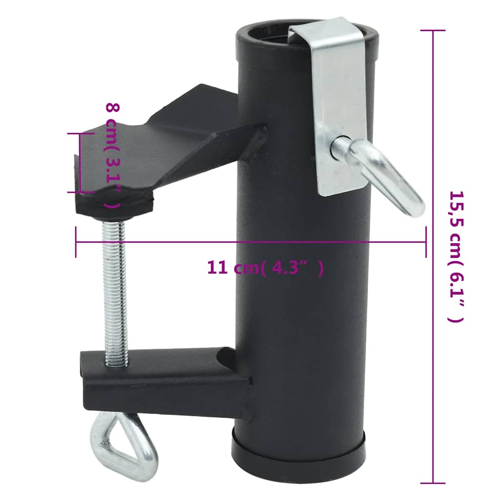 vidaXL Sonnenschirmhalter für Balkon 2 Stk. 25-38 mm Stahl