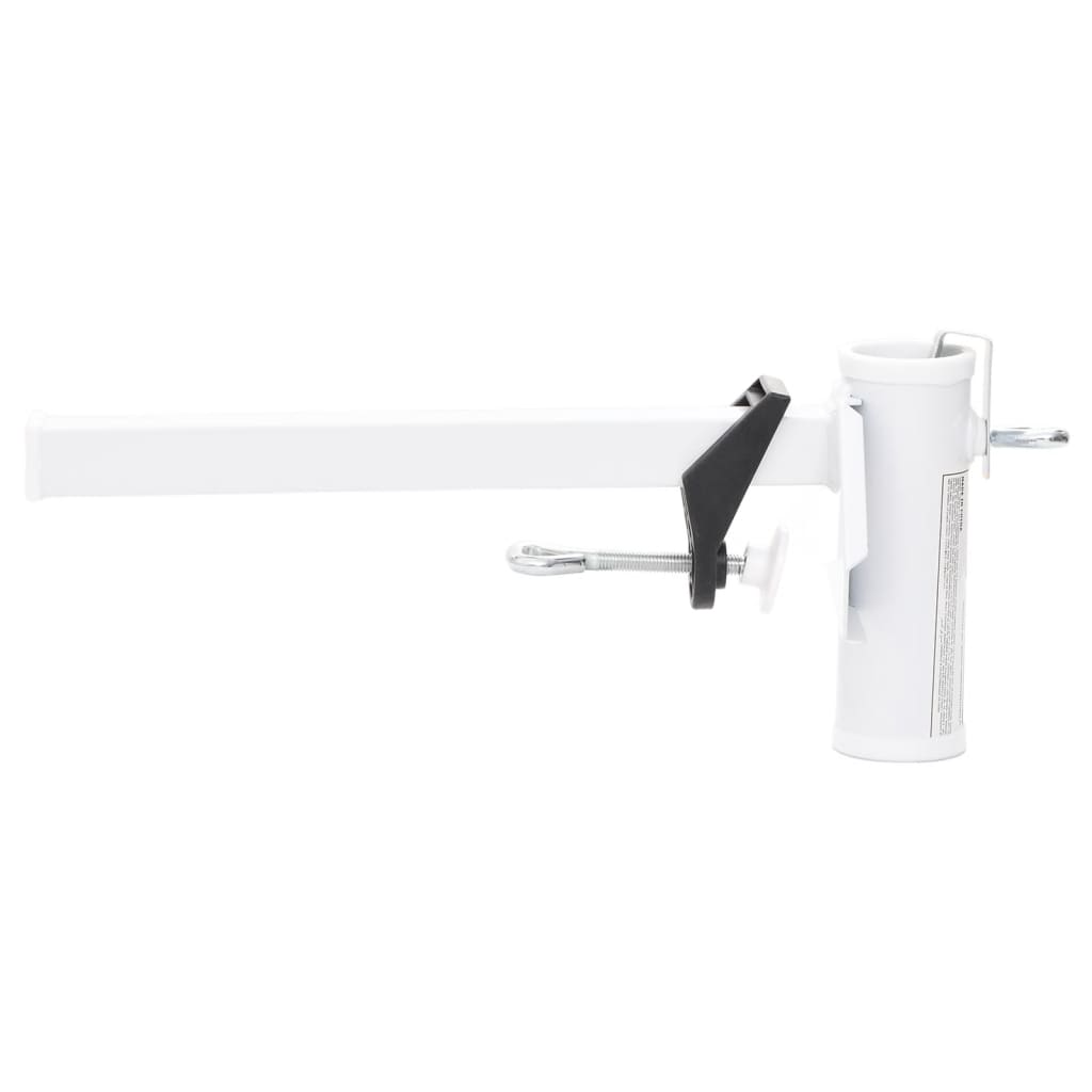 vidaXL Sonnenschirmhalter für Balkon Weiß 38 mm Stahl
