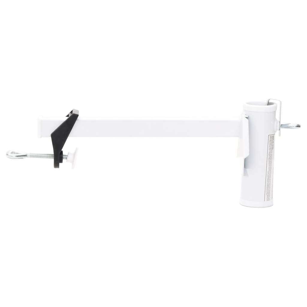 vidaXL Sonnenschirmhalter für Balkon Weiß 38 mm Stahl