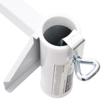vidaXL Sonnenschirmhalter für Balkon Weiß 38 mm Stahl