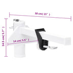 vidaXL Sonnenschirmhalter für Balkon Weiß 38 mm Stahl