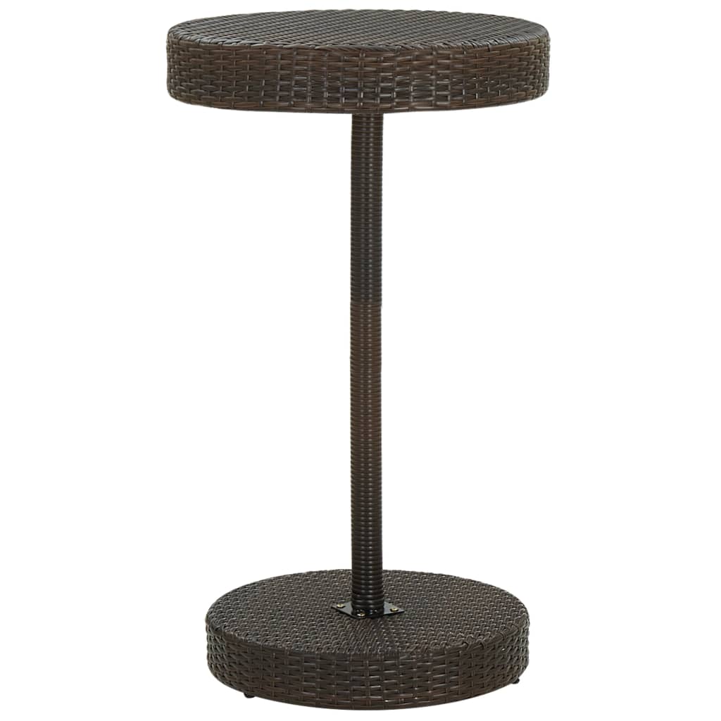 vidaXL 3-tlg. Gartenbar-Set mit Kissen Braun Poly Rattan