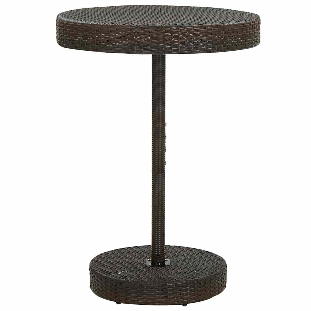 vidaXL 5-tlg. Gartenbar-Set mit Kissen Braun Poly Rattan