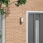 vidaXL Außenwandleuchte Silber 12 x 8,5 x 27 cm Edelstahl und Plastik