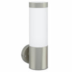 vidaXL Außenwandleuchte Silber 12 x 8,5 x 27 cm Edelstahl und Plastik
