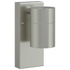 vidaXL Außenwandleuchte Silber 6,5 x 10,5 x 16 cm Edelstahl und Glas