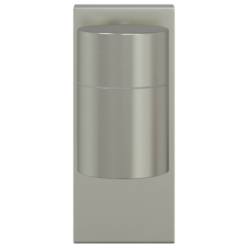 vidaXL Außenwandleuchte Silber 6,5 x 10,5 x 16 cm Edelstahl und Glas