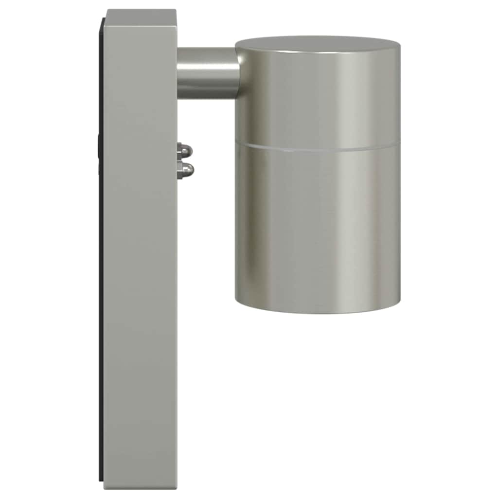 vidaXL Außenwandleuchte Silber 6,5 x 10,5 x 16 cm Edelstahl und Glas