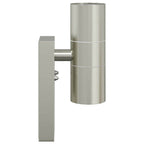 vidaXL Außenwandleuchte 2 pcs Silber 7 x 10 x 22 cm Edelstahl und Glas