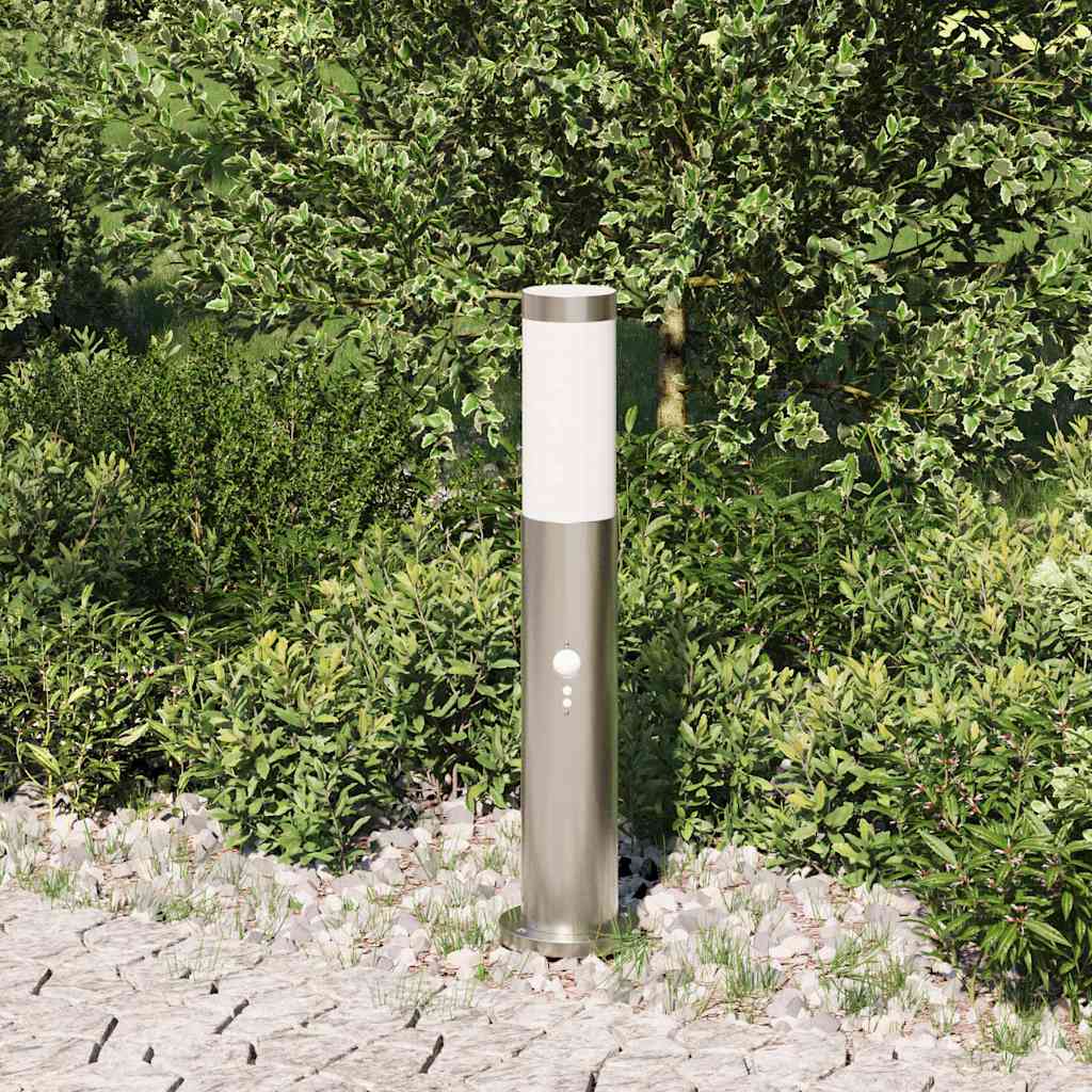vidaXL Pollerleuchte mit Sensor 50 cm Edelstahl IP44