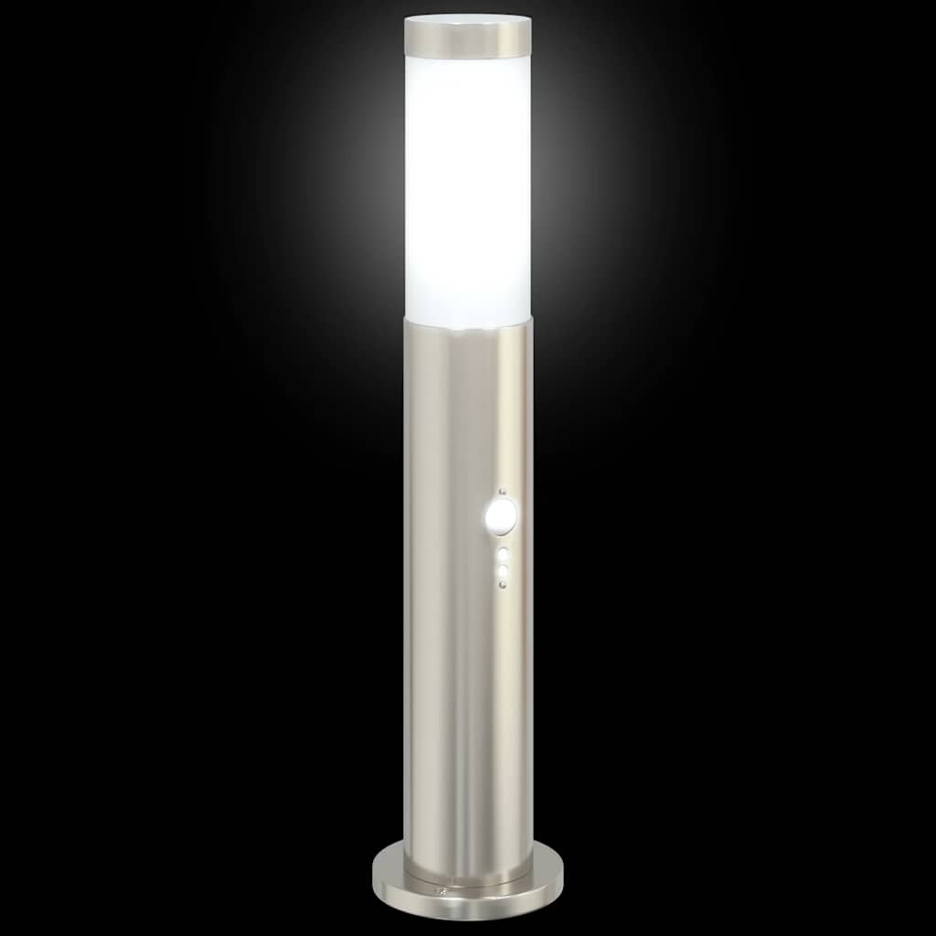 vidaXL Pollerleuchte mit Sensor 50 cm Edelstahl IP44