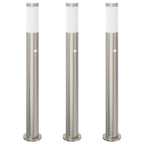 vidaXL Pollerleuchten mit Sensor 3er 80 cm Edelstahl IP44