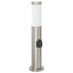 vidaXL Pollerleuchte mit Auslass 50 cm Edelstahl IP44