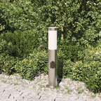 vidaXL Pollerleuchte mit Auslass 50 cm Edelstahl IP44