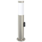 vidaXL Pollerleuchte mit Auslass 50 cm Edelstahl IP44