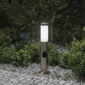 vidaXL Pollerleuchte mit Auslass 50 cm Edelstahl IP44