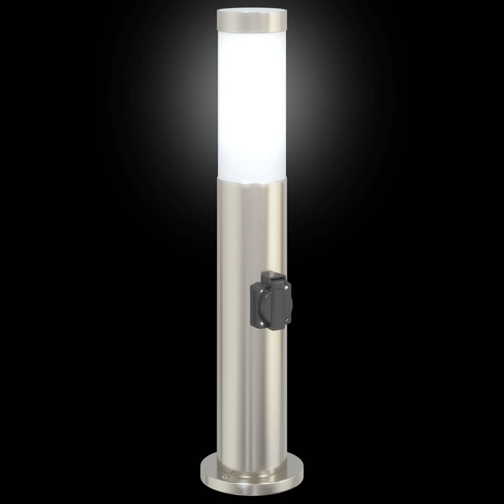 vidaXL Pollerleuchten mit Auslass 3er 50 cm Edelstahl IP44
